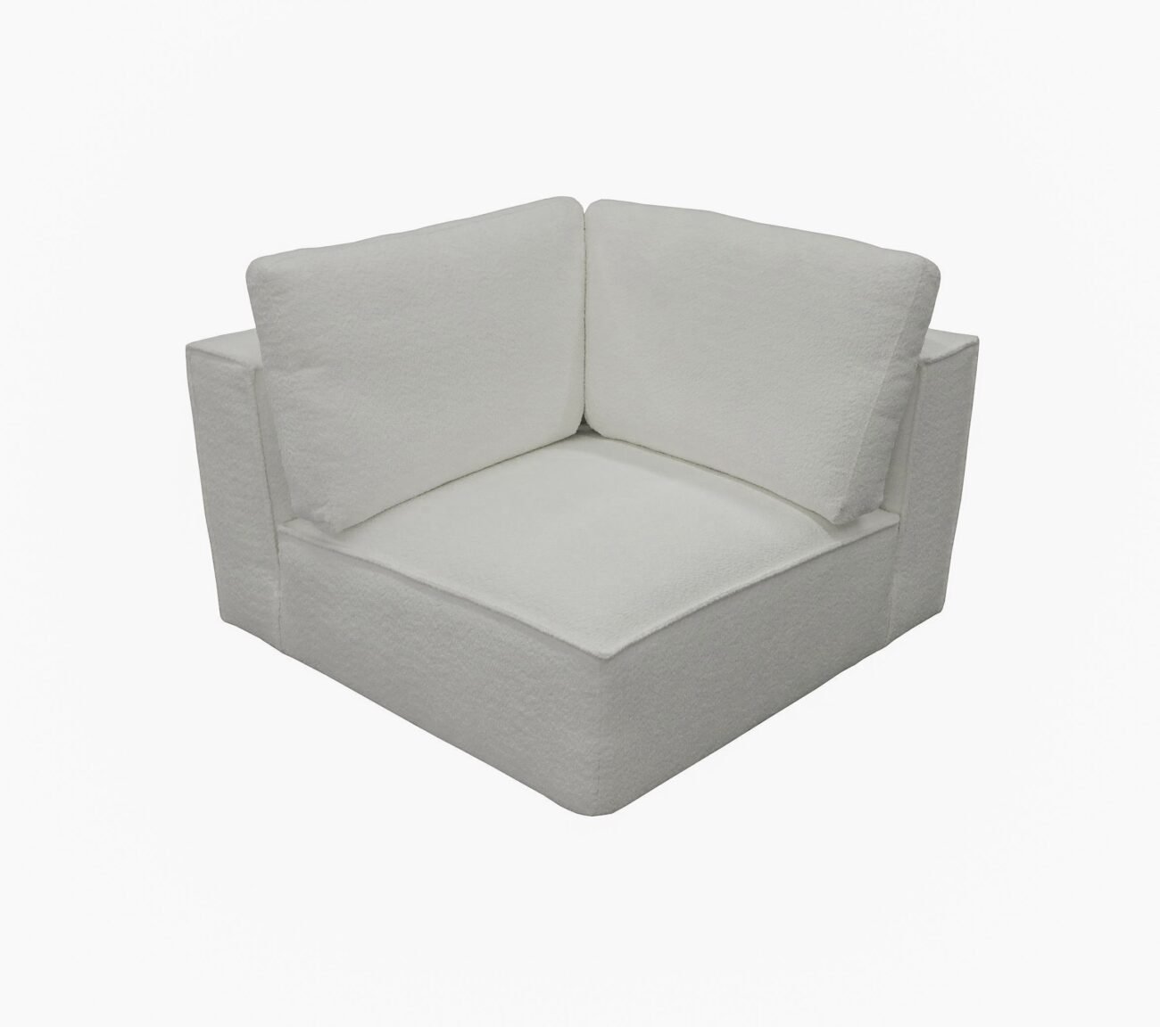 Divani Casa Lulu - Modern White Fabric Modular Sectional Sofa w/ Right Facing Chaise - Image 2