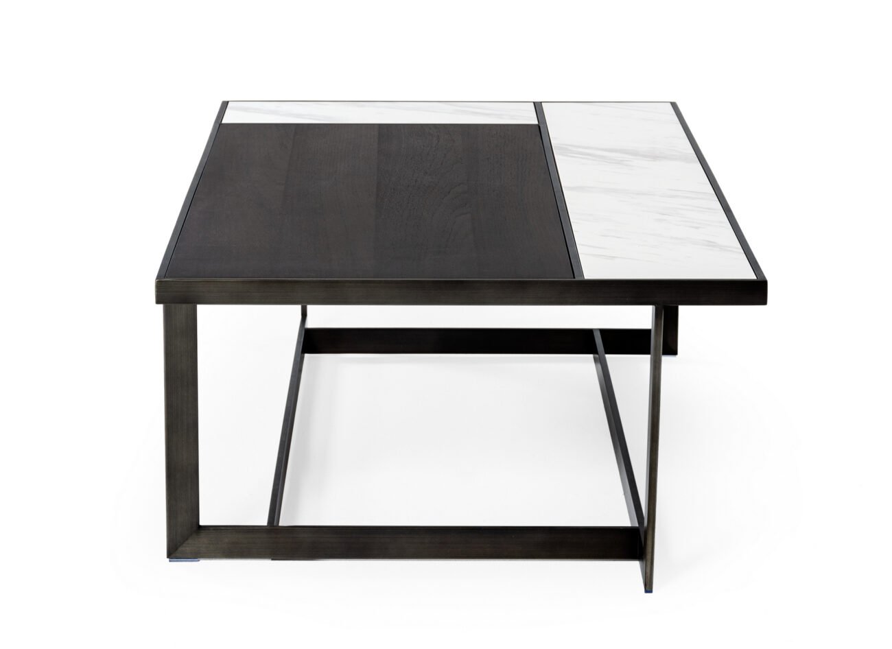 Modrest Fargo - Modern Ceramic & Grey Walnut Coffee Table - Image 3