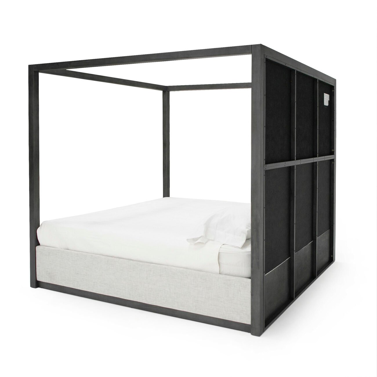 Modrest Manhattan - Contemporary Canopy Grey Bed -queen - Image 5