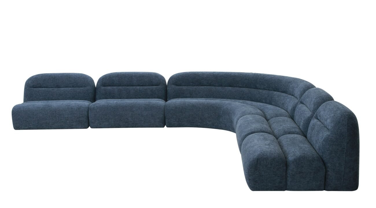 Divani Casa Forman - Modern Blue Fabric Modular Corner Sectional Seat - Image 5