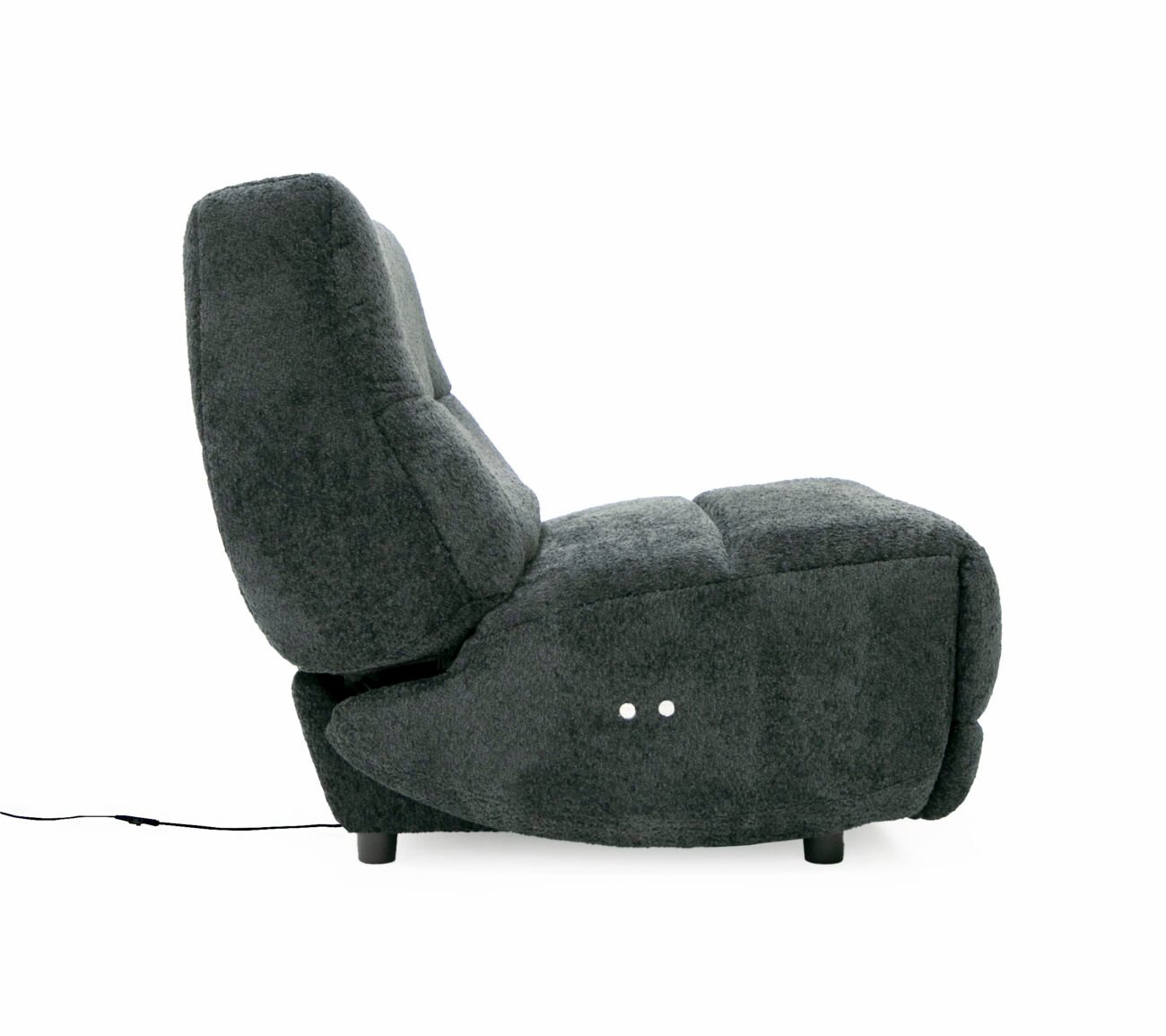 Divani Casa Basil - Modern Dark Grey Fabric Large Electric Recliner Chair - Image 5