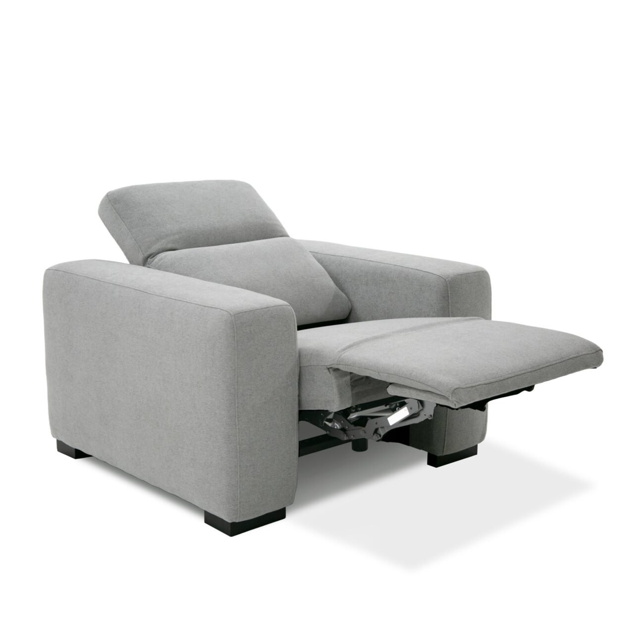 Divani Casa Bode - Modern Grey Fabric Recliner Chair - Image 4