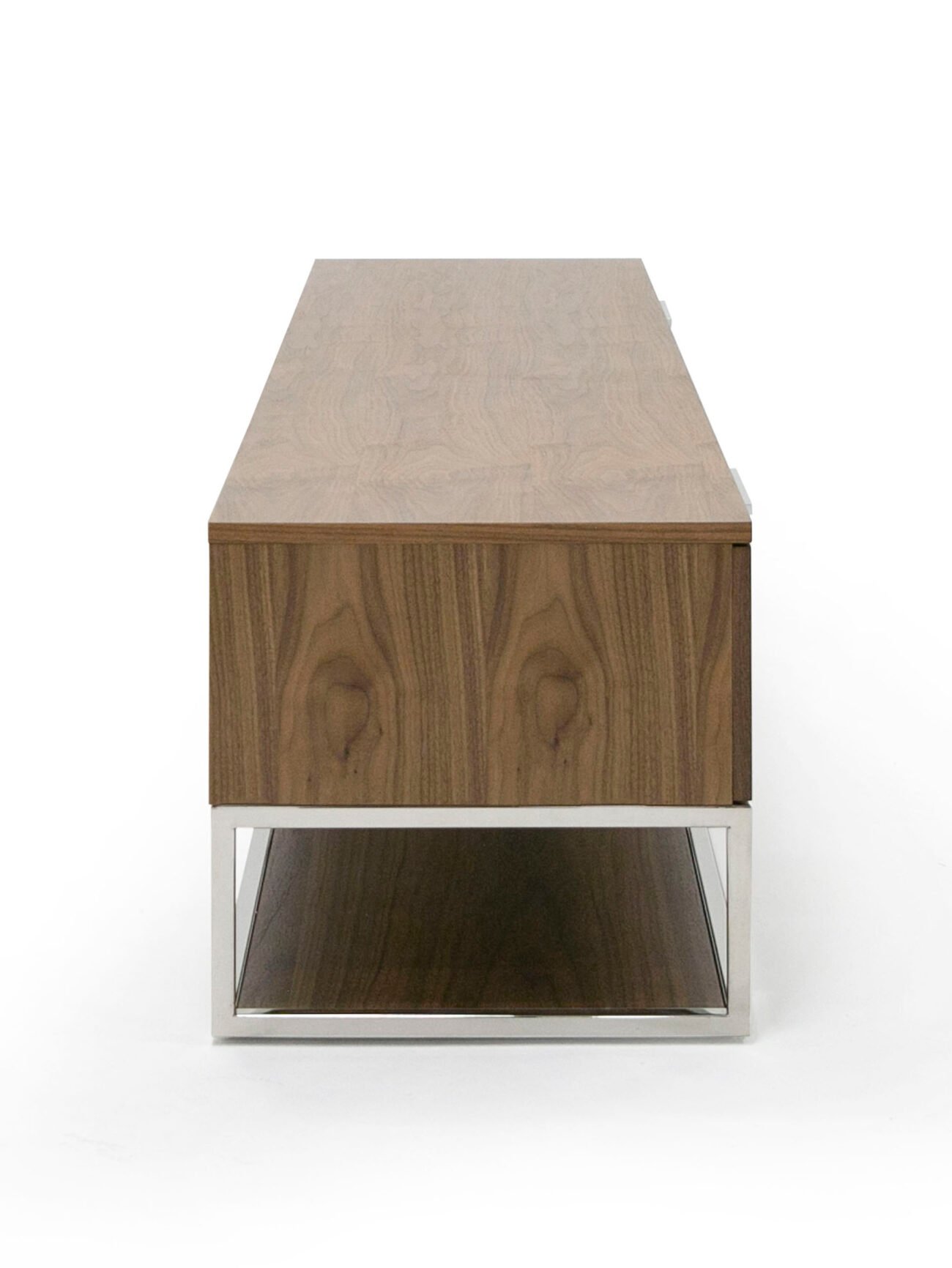 Modrest Heloise - Modern Walnut and Stainless Steel TV Stand - Image 3