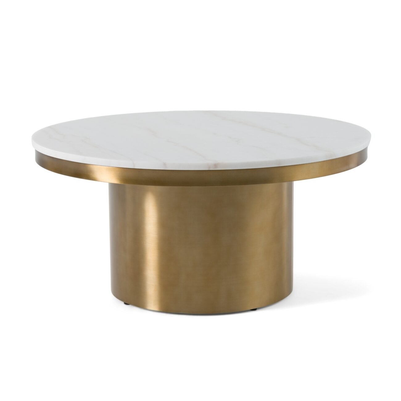 Modrest Rocky - Glam White & Gold Coffee Table