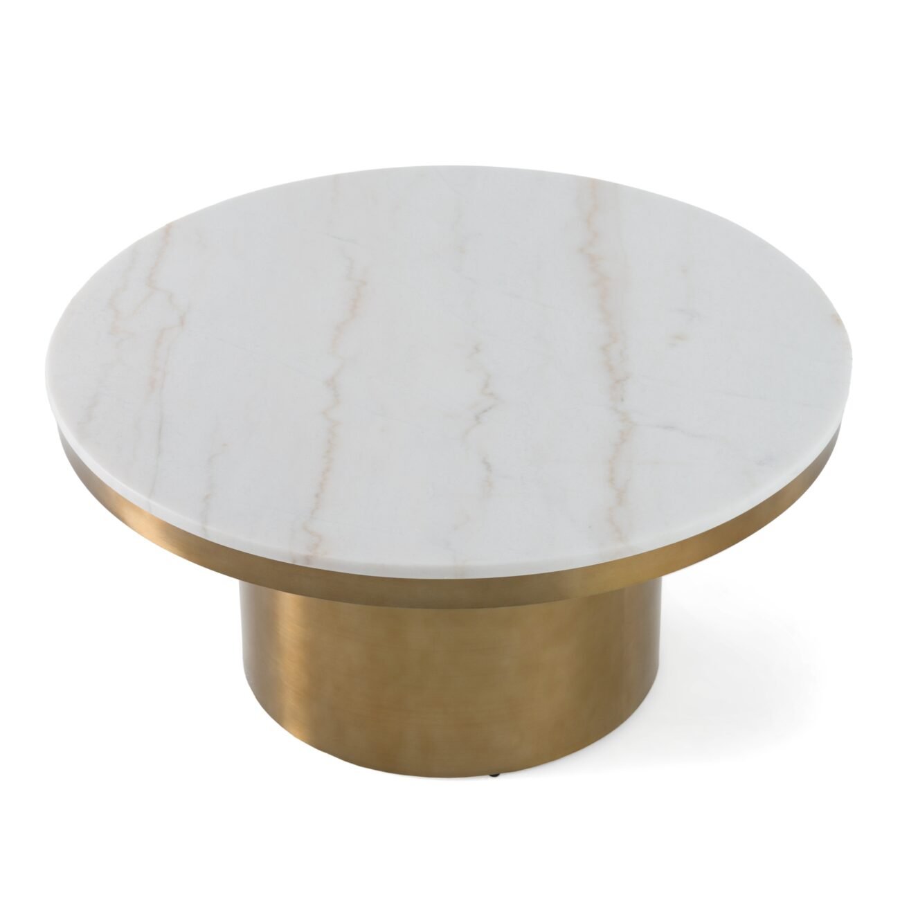 Modrest Rocky - Glam White & Gold Coffee Table - Image 2