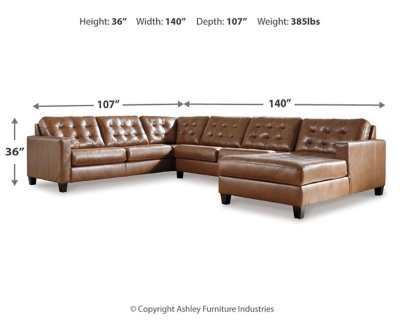 Baskove 4-Piece Sectional with Chaise - Image 5