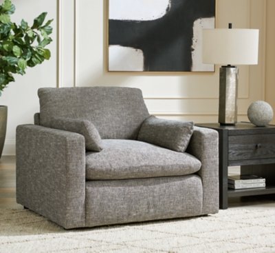 Dramatic Oversized Chair and Ottoman - Image 13