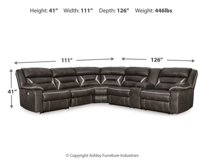 Kincord 4-Piece Power Reclining Sectional - Image 5
