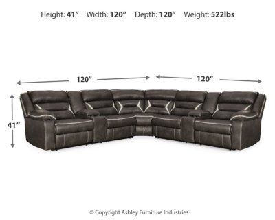 Kincord 3-Piece Power Reclining Sectional - Image 4