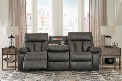 Willamen Reclining Sofa with Drop Down Table - Image 3
