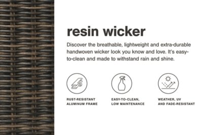 Elite Park Outdoor Loveseat, 2 Lounge Chairs and Coffee Table - Image 3