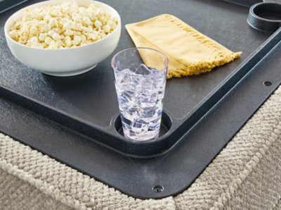 Calnita Oversized Swivel Chair and Ottoman - Image 13