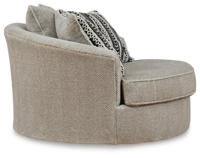 Calnita Oversized Swivel Chair and Ottoman - Image 9