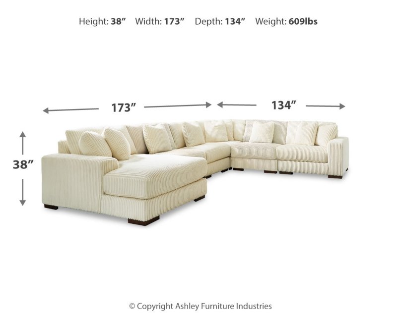 Lindyn 6-Piece Sectional with Chaise - Image 3