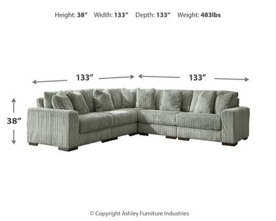 Lindyn 5-Piece Sectional and Ottoman - Image 8