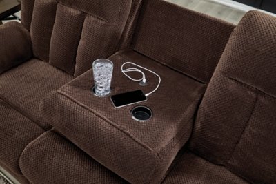 Free Wake Power Reclining Sofa with Drop Down Table - Image 8