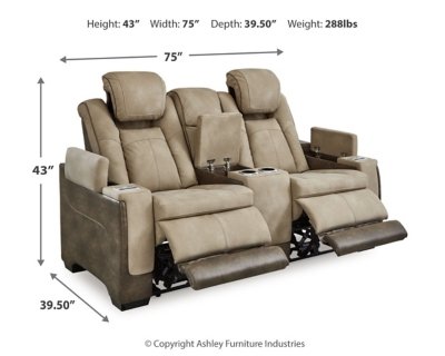 Next-Gen DuraPella Power Reclining Loveseat with Console - Image 5