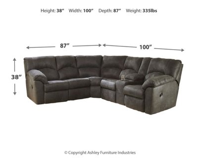 Tambo 2-Piece Sectional with Recliner - Image 6