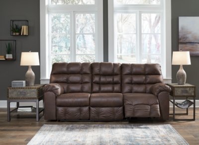 Derwin Reclining Sofa with Drop Down Table - Image 3