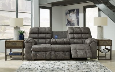 Derwin Reclining Sofa with Drop Down Table - Image 3