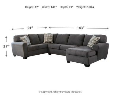 Ambee 3-Piece Sectional with Chaise - Image 6