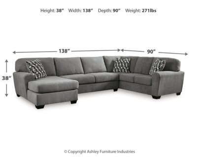 Birkdale Court 3-Piece Sectional with Chaise - Image 5