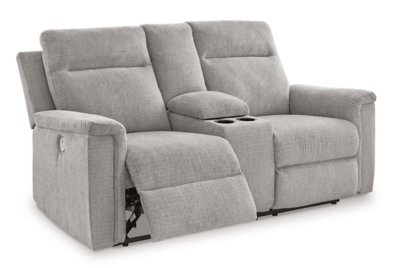 Barnsana Power Reclining Loveseat with Console - Image 4