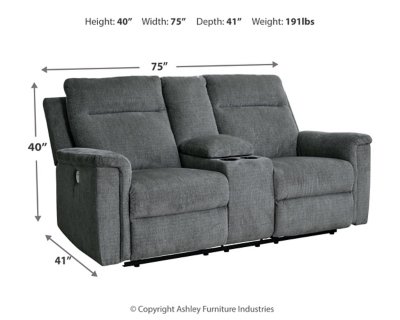 Barnsana Power Reclining Loveseat with Console - Image 5