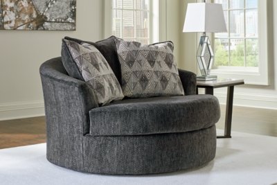 Biddeford Oversized Swivel Chair and Ottoman - Image 11