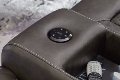 Fyne-Dyme Power Reclining Loveseat with Console - Image 9