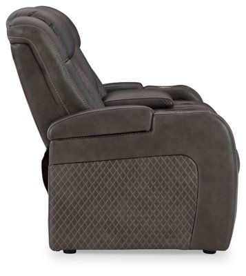 Fyne-Dyme Power Reclining Loveseat with Console - Image 6