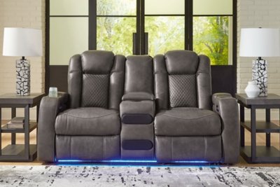 Fyne-Dyme Power Reclining Loveseat with Console - Image 3