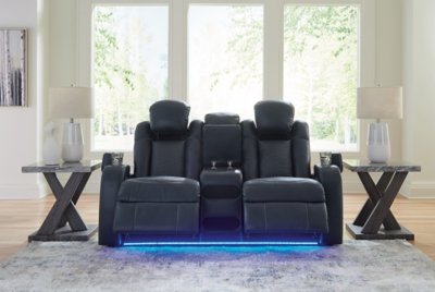 Fyne-Dyme Power Reclining Loveseat with Console - Image 9