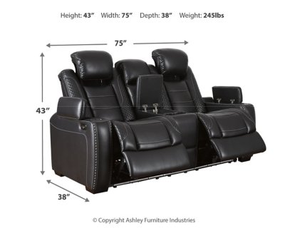 Party Time Power Reclining Loveseat with Console - Image 6