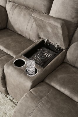 Laresview Reclining Loveseat with Console - Image 8