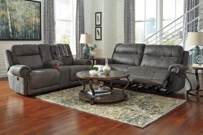 Austere Reclining Loveseat with Console - Image 7