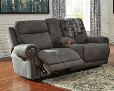 Austere Reclining Loveseat with Console - Image 3