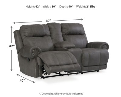 Austere Reclining Loveseat with Console - Image 5
