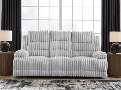 Higgesbee Power Reclining Sofa with Drop Down Table - Image 3