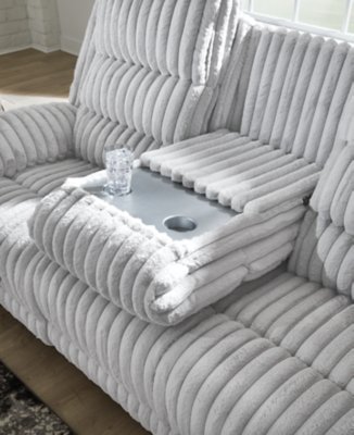 Higgesbee Power Reclining Sofa with Drop Down Table - Image 8