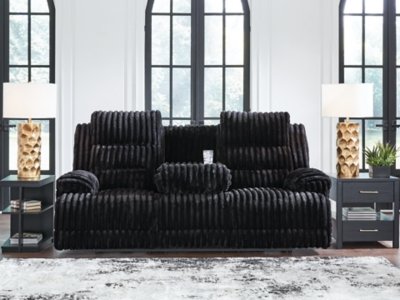 Higgesbee Power Reclining Sofa with Drop Down Table - Image 7