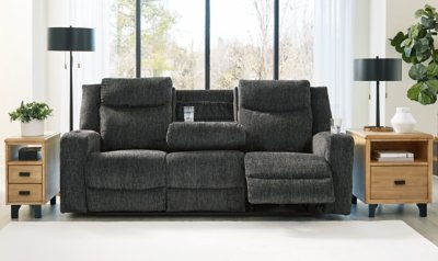 Martinglenn Power Reclining Sofa with Drop Down Table - Image 3