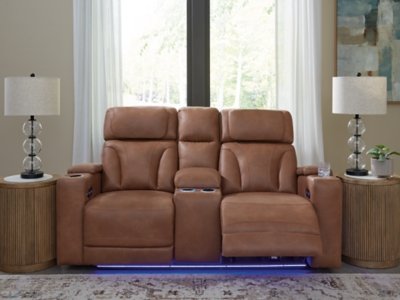 Wonder Waves Power Reclining Loveseat with Console - Image 3