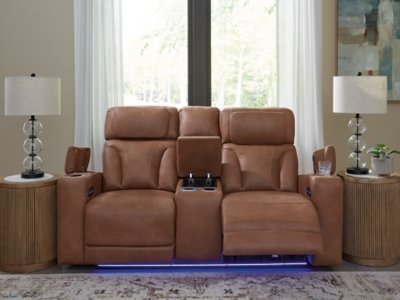 Wonder Waves Power Reclining Loveseat with Console - Image 8