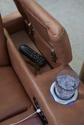 Wonder Waves Power Reclining Loveseat with Console - Image 11