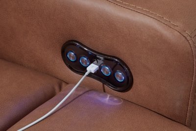Wonder Waves Power Reclining Loveseat with Console - Image 12