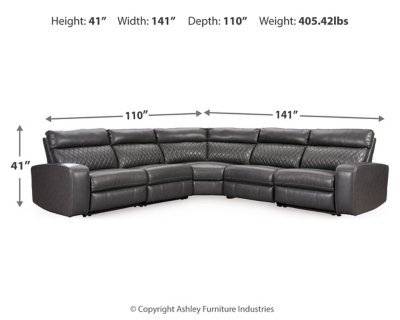 Samperstone 5-Piece Power Reclining Sectional - Image 5