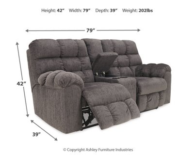 Acieona Reclining Loveseat with Console - Image 5