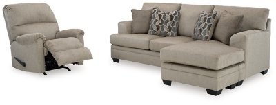 Stonemeade Sofa Chaise and Recliner - Image 3