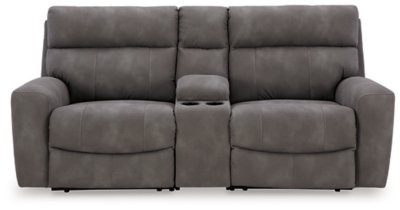 Next-Gen DuraPella 3-Piece Power Reclining Sectional Loveseat with Console - Image 3